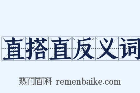 直搭直反义词是什么意思的图片